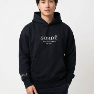 FT426 Standard-Fit Hoodie French Terry, Organic Cotton, Black - Image 1