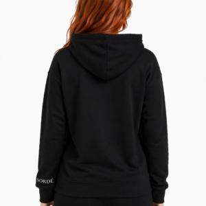 FT426 Standard-Fit Hoodie French Terry, Organic Cotton, Black - Image 4